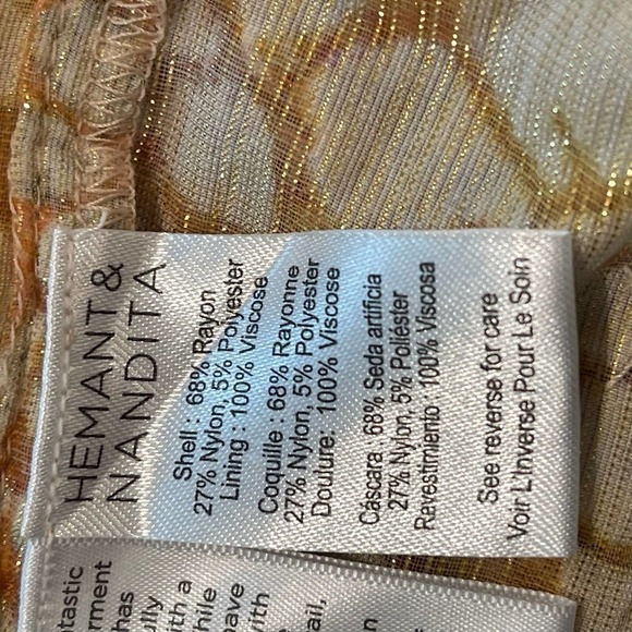 HEMANT AND NANDITA White & Cyber Kalon One Shoulder Mini Dress Size M - Picture 12 of 12